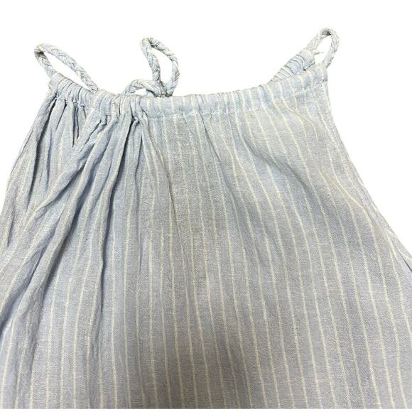 C&C California Blue White Linen Tank Large - Picture 5 of 9